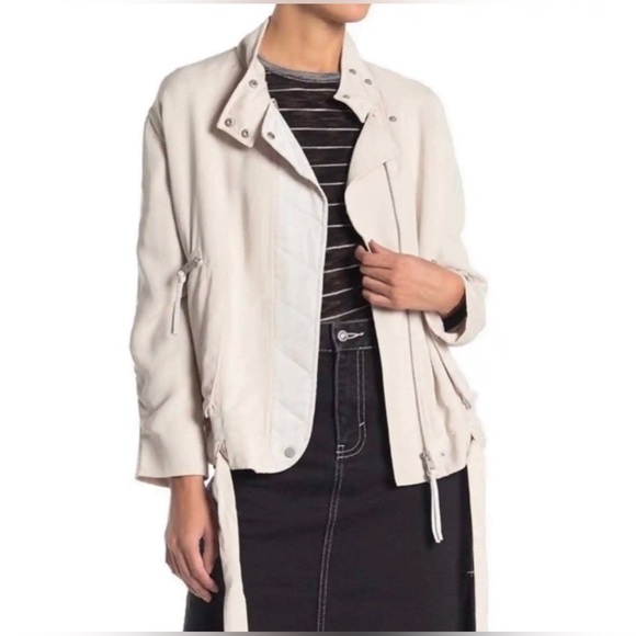 All Saints Victoria Moto Bomber Jacket - Picture 3 of 6